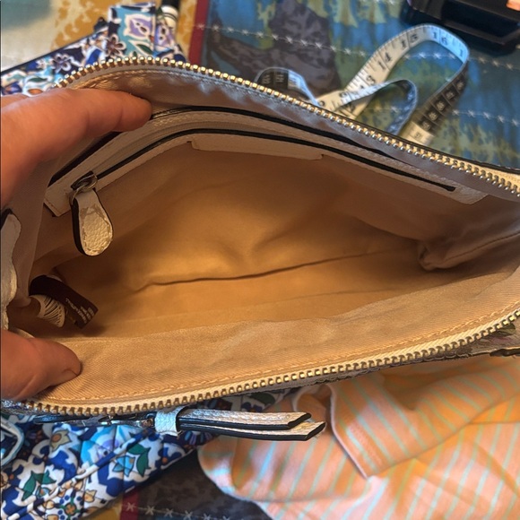 Dana Buchman White and Purple Floral Crossbody Bag - Picture 5 of 5